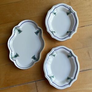 Rare vintage VILLEROY & BOCH FRANCE verdi rope & tassel decorative trays…